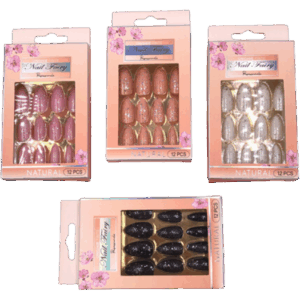 Uñas Postizas Decoradas Unicolor Escarchado
