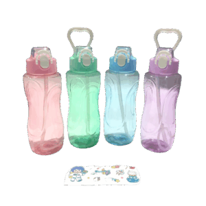 Termo Plastico 500ml  Colores Incluye Stickers