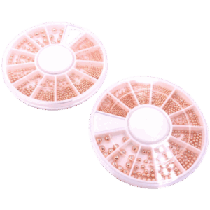 Decoracion Para Uñas Ruleta Caviar Oro Rosa