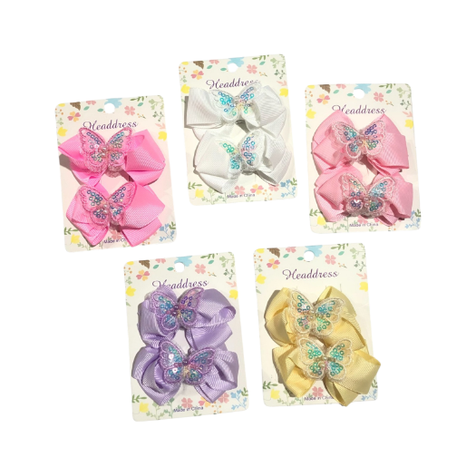 Pinzas Para Niña Con Moño X12 SKU CA2761