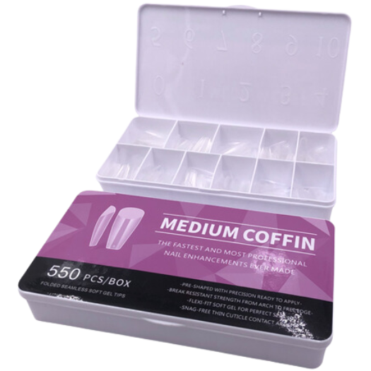 Uñas Postizas Press On Coffin