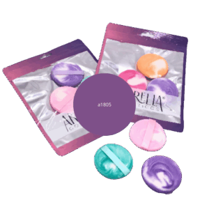 Pomo Para Polvo Akarella Mini Redondo Veteados X3 PCS CA1805