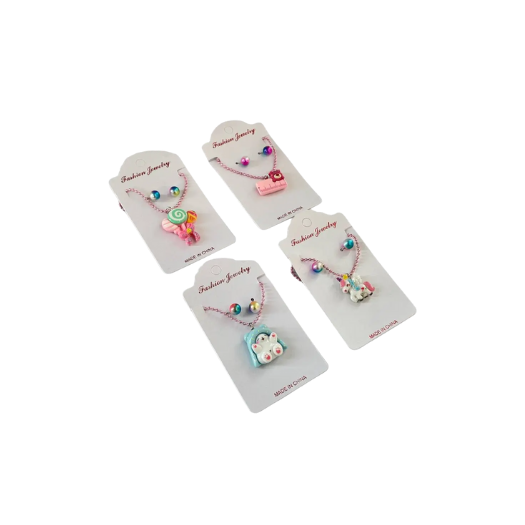 Set De Aretes Con Collares - Imagen 2