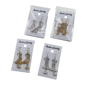 Aretes Largos Bolitas Dorado Y Plateado SKU CA2793