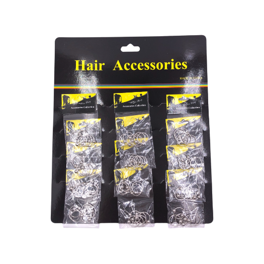 Aros Decorativos Para Cabello Plateado En Carton SKU CA1203