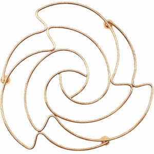 Adorno Para Cocina Diseño En Forma De Espiral Tamaño 18X18cm Color Dorado X und SKU  CR24003-273