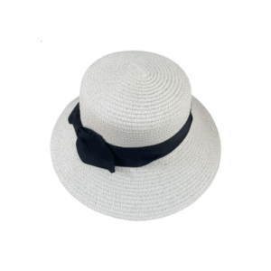 Sombrero Con Moño 35cm Color: Caqui-Blanco-Beige