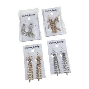 Aretes Corazon Largos Dorado Y Plateado X und SKU CA2805-1