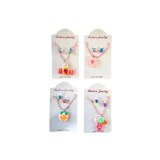 Set De Aretes Con Collar - Imagen 2