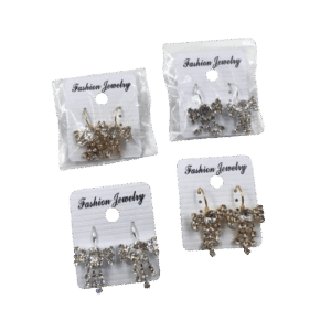Aretes Moño Largos Dorado Y Plateado X und SKU CA2802-1