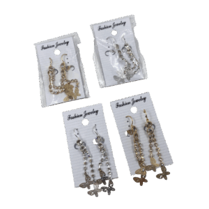 Aretes Largos Mariposa Dorado Y Plateado X und SKU CA2804
