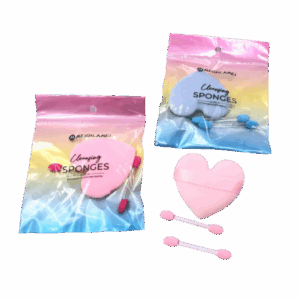 Pomo Para Polvo Corazon + Aplicadores De Sombra SKU SH2201