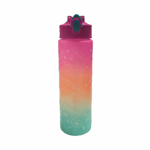Termo Plastico 800ml Estampado Fucsia  Degradado