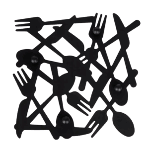 Adorno Para Cocina Cuadrado Tamaño 20X20cm Color Negro X und SKU CR24003-269