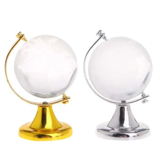 Planeta Tierra De Cristal Pequeño Tamaño 6cm de alto X 3cm de ancho X und SKU BB-23D16-1