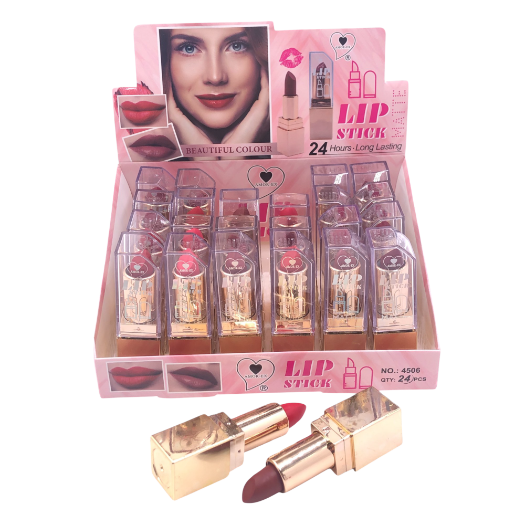 Labial Barra Matte Lip Stick Presentacion Dorado X und SKU 4506