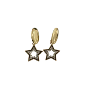 Set De Aretes Estrellas Metalicos